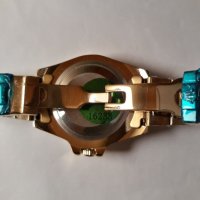 Мъжки луксозен часовник Rolex Oyster  Perpetual Submariner  Gold and blue , снимка 6 - Мъжки - 32283556