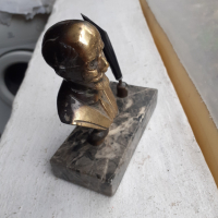Малък бронзов бюст - мастилница, фигура, статуетка, снимка 4 - Антикварни и старинни предмети - 44844789