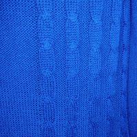 Блуза плетиво турско синьо с джобче, снимка 3 - Блузи с дълъг ръкав и пуловери - 34912962