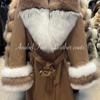 Луксозни дамски палта с естествен косъм, снимка 16 - Палта, манта - 38065701