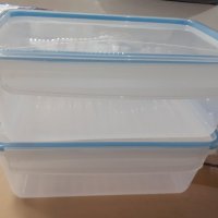 Комплект кутии за храна с щипки 2x2л, контейнери за храна BPA free  , Херметични кутии за съхранение, снимка 2 - Кутии за съхранение - 40839815