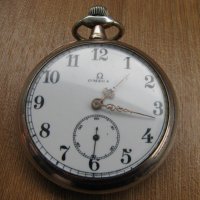 Сребърен джобен часовник Омега, снимка 1 - Антикварни и старинни предмети - 28389294