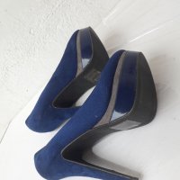 Сини обувки на ток, №38, снимка 5 - Дамски обувки на ток - 29696408
