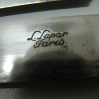 № 6177 стари френски ножчета - L.Lapar - Paris  - 9 броя с кутия   - надпис / маркировка , снимка 3 - Антикварни и старинни предмети - 36570440