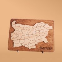 Дървена карта - Карта на България, снимка 3 - Сувенири от дърво - 38194696
