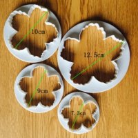 сет 4 огромни пластмасови резци форми за направа рошаво голямо цвете божур украса торта фондан резец, снимка 6 - Форми - 15457399
