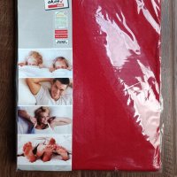 Червен еластичен чаршаф "Basic" 100% памук, снимка 1 - Спално бельо - 38701388