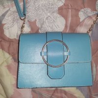 Дамска лятна синя чанта, снимка 2 - Чанти - 32304392