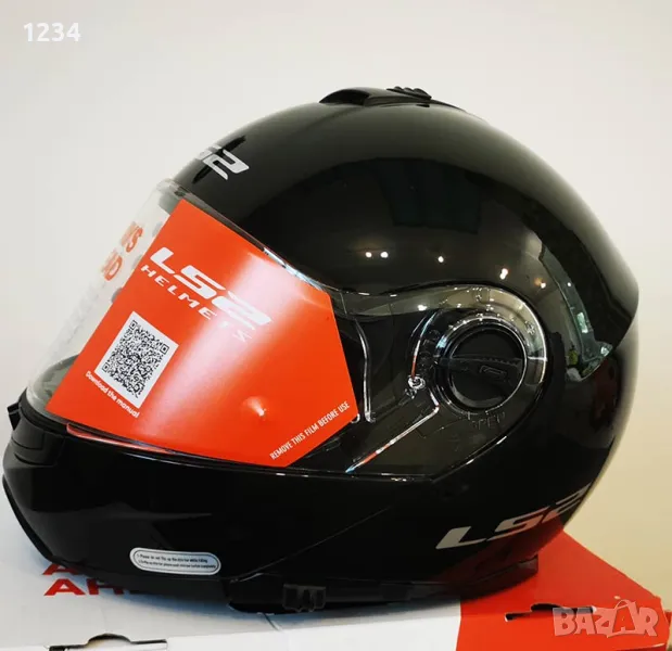 НОВА черна модуларна КАСКА шлем LS2 STROBE XS , снимка 1