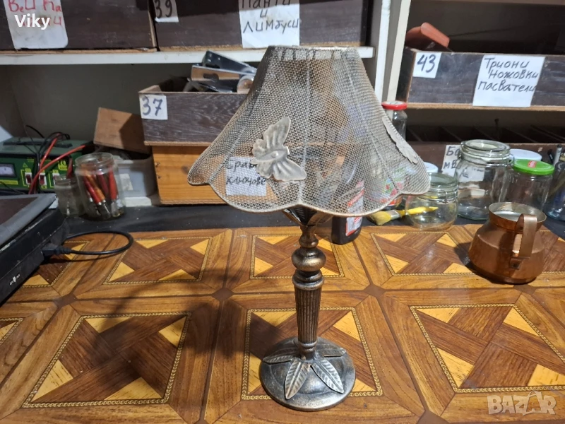 свещик ковано желязо с лампион, снимка 1