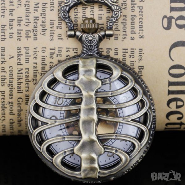 Нов Джобен часовник скелет ребра скелетон красив хубав топ, снимка 1