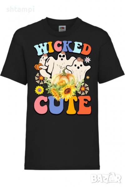 Детска тениска Wicked cute,Halloween,Хелоуин,Празник,Забавление,Изненада,Обичаи,, снимка 1