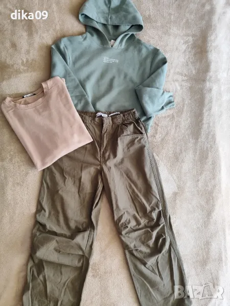 Bershka parashute pants + 2 блузи, снимка 1