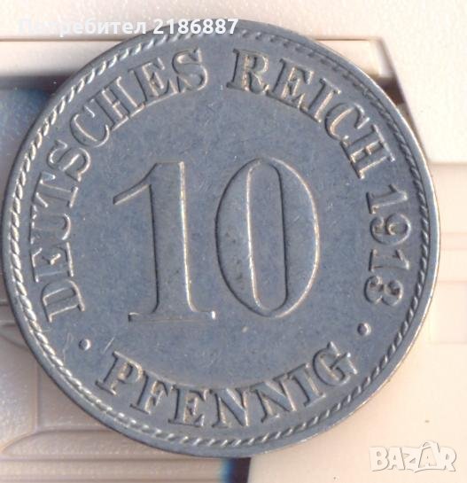 Германия 10 пфенига 1913 година, А, снимка 1