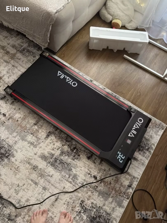 Компактна пътека за бягане с дистанционно – тиха, тънка и идеална за дом и офис , снимка 1