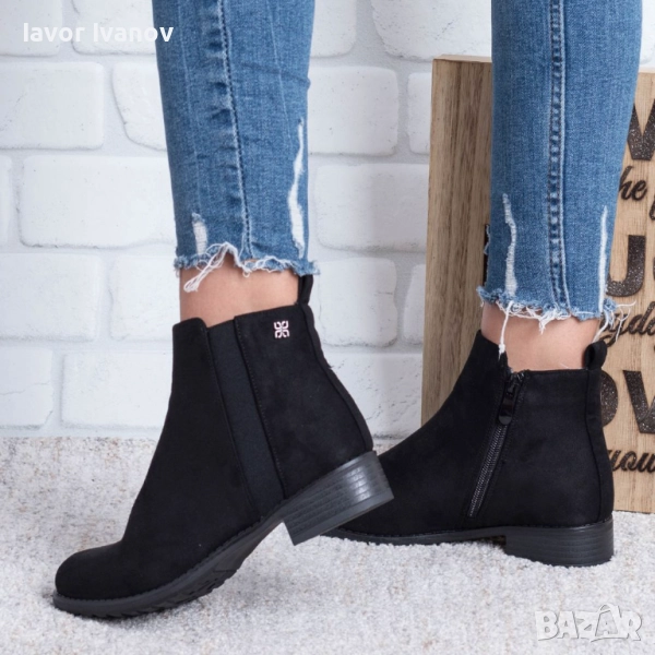 Стилни дамски боти на нисък ток - НИСКА ЦЕНА - ВИСОКА КАЧЕСТВО, снимка 1