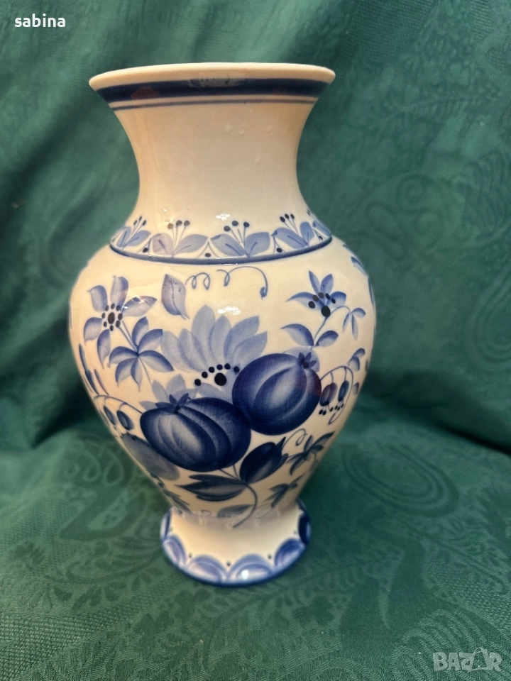 Ваза телефон-пепелник Гжел, нови, снимка 1