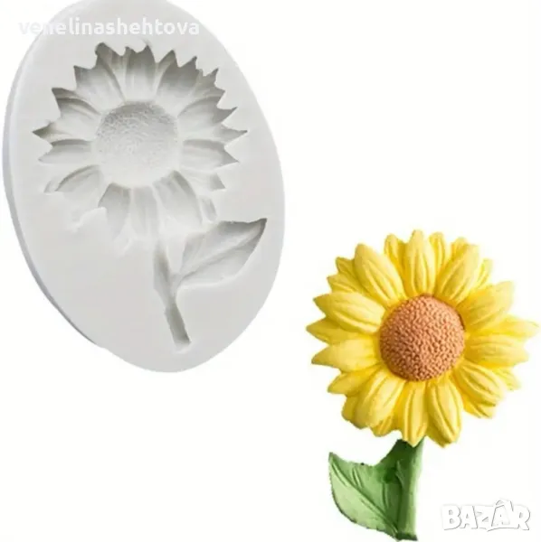 Слънчоглед Силиконов молд форма за фондан за декорация на торта шоколад тесто, снимка 1