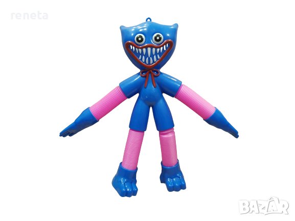 Играчка Huggy Wuggy, Разпъваща се, Антистрес, Синя, снимка 1