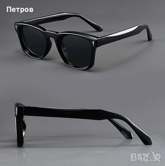 Мъжки слънчеви очила 2025 Vintage (BlackFrameBlackFilm), снимка 1