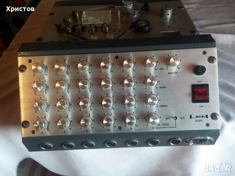 Ретро миксер с усилвател и лентово ехо LEM, снимка 1