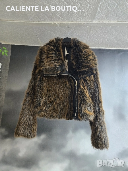 Късо палтенце с косъм , снимка 1