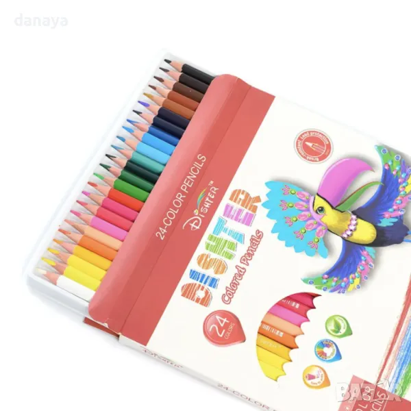 5875 Цветни моливи за рисуване, 24 цвята, снимка 1