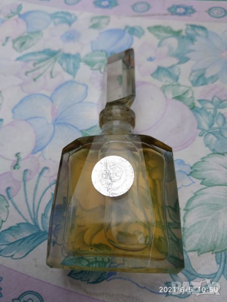 Старо кристално парфюмено шише Арт Деко от 1930 година, снимка 1