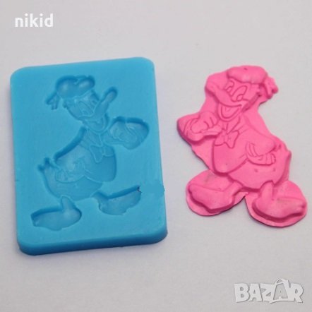 Патокът Доналд Дък силиконов молд форма за декорация торта фондан шоколад и др, снимка 1