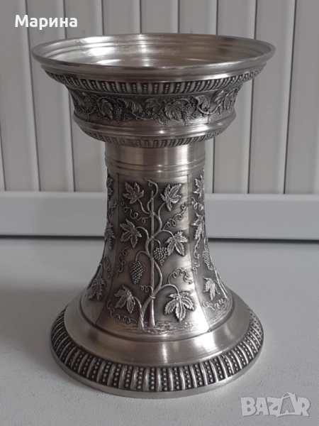 Немски свещник от калай Antik*Vintage #111, снимка 1