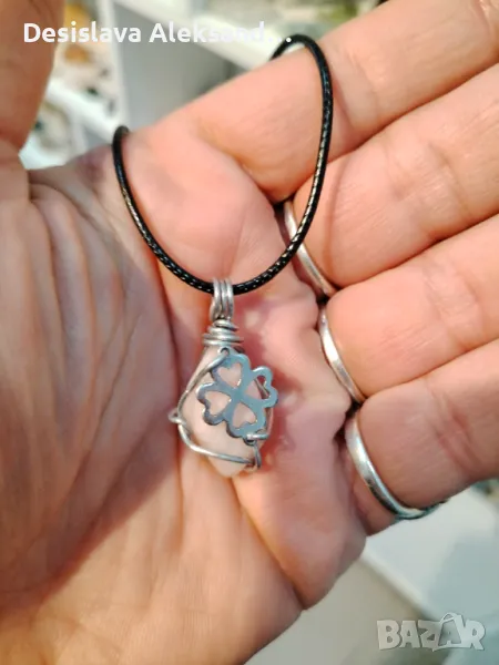 Висулка с морганит, моя ръчна изработка, много изгодно , снимка 1