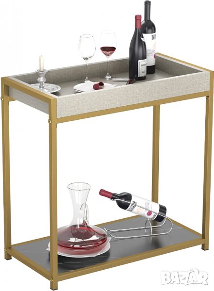 Мултифункционално шкафче / нощно шкафче / помощна масичка FJGS-ST03GR, снимка 1