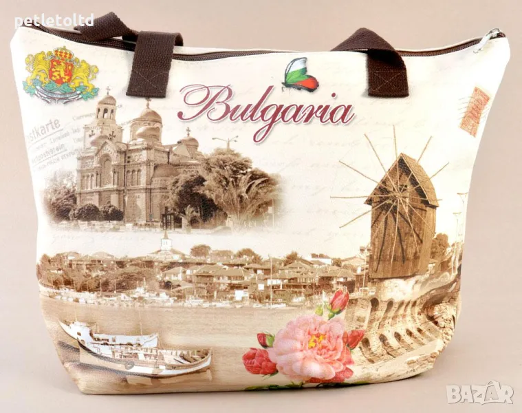 Чанта сувенирна ЛУКС - с цип , снимка 1