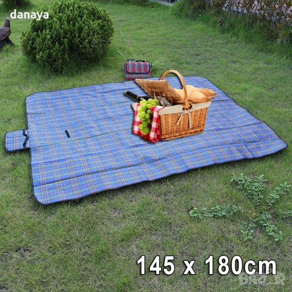 1342 Водонепропусклива постелка за пикник къмпинг плаж пикник одеало 145x175cm, снимка 1