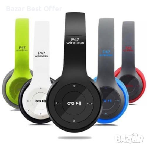 Безжични Bluetooth слушалки P47 Wireless, снимка 1
