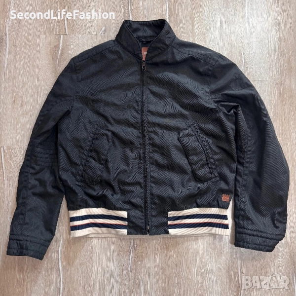 Мъжко бомбър яке Hugo Boss Vintage размер 52 L черно, снимка 1