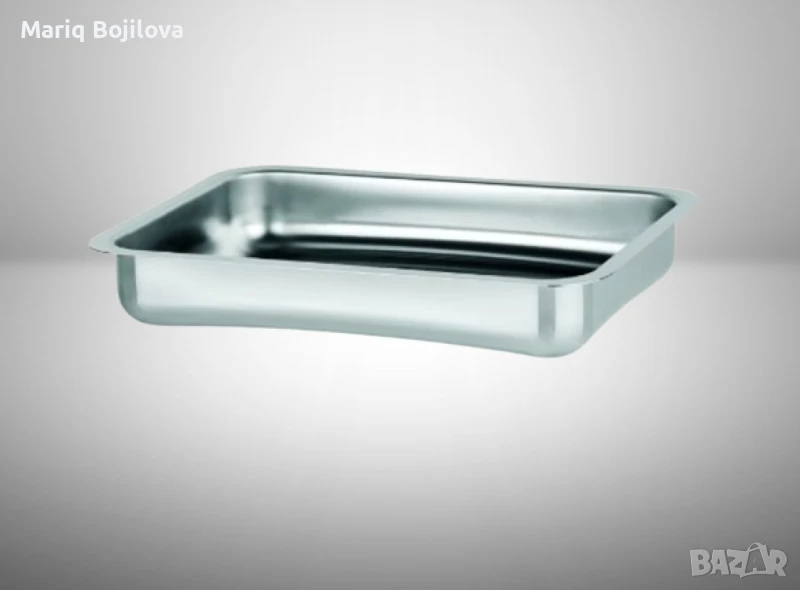 Правоъгълна тава Bohmann 30/32/36 см от неръждаема стомана, снимка 1