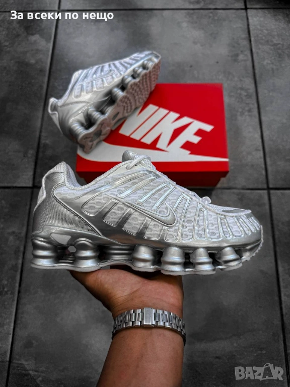 Nike Shox TL Мъжки Маратонки С Кутия👟Мъжки Спортни Обувки Сиво Код S415, снимка 1