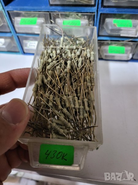 Български резистор, съпротивление 430 килома 0,5 вата, снимка 1