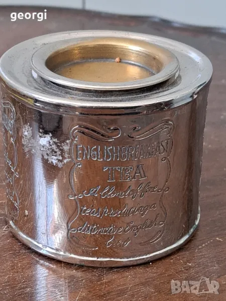 Стара метална кутия за чай   5/1, снимка 1