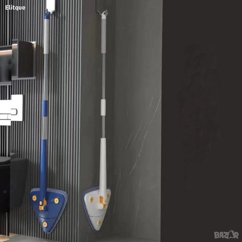 Разтегателен триъгълен MOP за почистване 360° с 3 парцала ПРОМОЦИЯ!, снимка 1