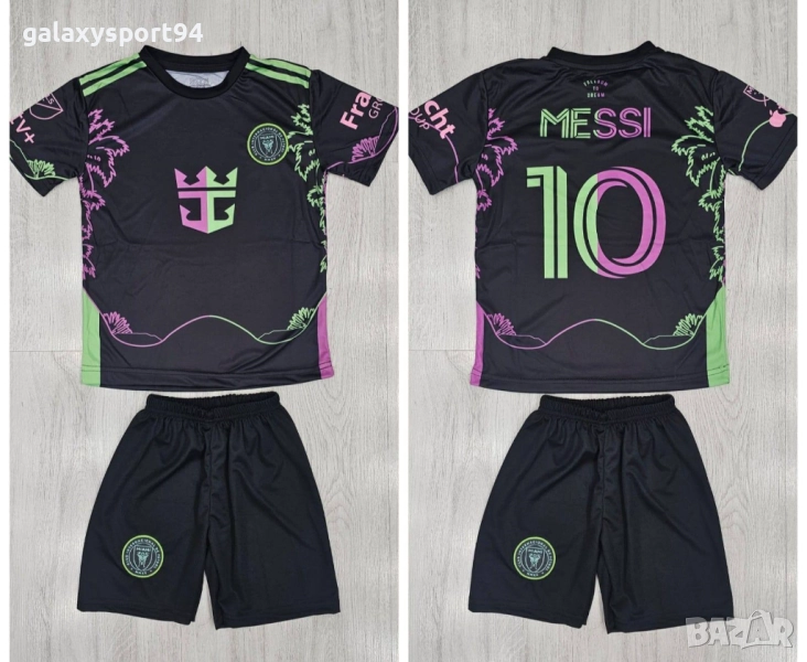 Детски Екип 2026 Лео Меси Светещ Екип Черно Интер маями Ново, снимка 1