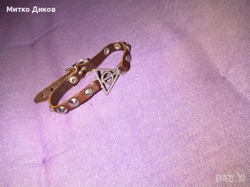 Верижка за ръка маркова естествена кожа 225 дълга х 8мм широка като нова, снимка 1