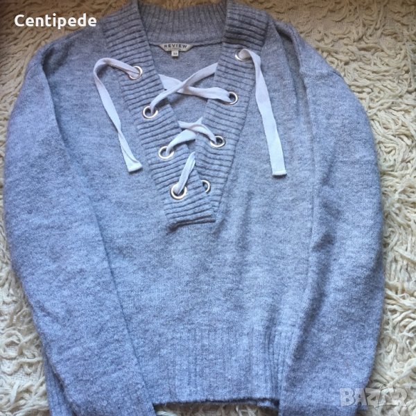 Пуловер с връзки Review, снимка 1