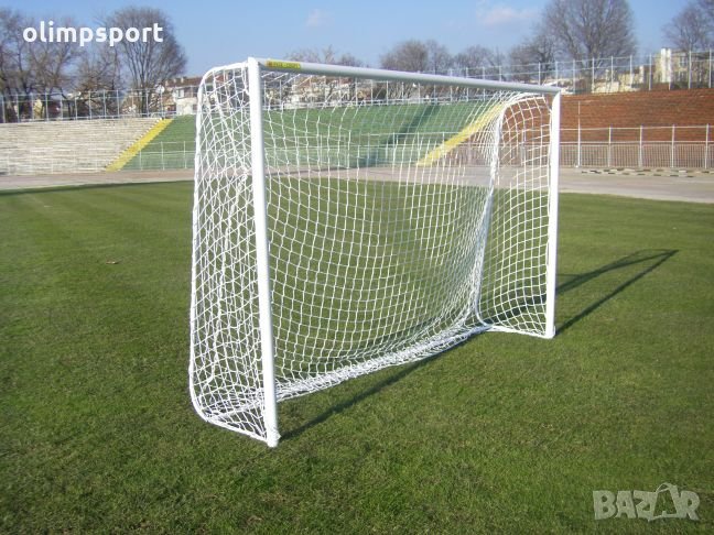 Мрежа футбол нова – цвят – бяло или черно-бяло – око 10х10 см – материал – 5 мм полиестер – изключит, снимка 1