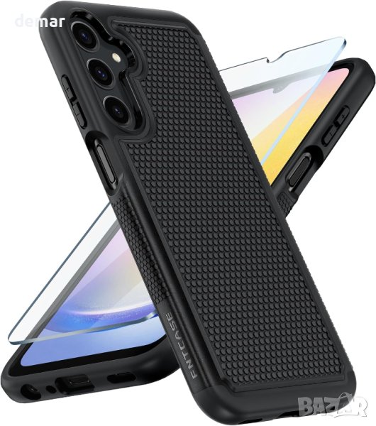 FNTCASE Калъф за телефон Samsung A25 5G, противоударен, черен, снимка 1