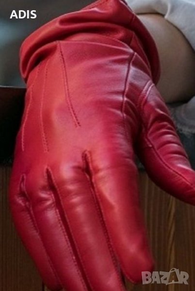 Червени мъжки ръкавици /ест кожа /Club Argentino / M /made in Italy/разпродава, снимка 1