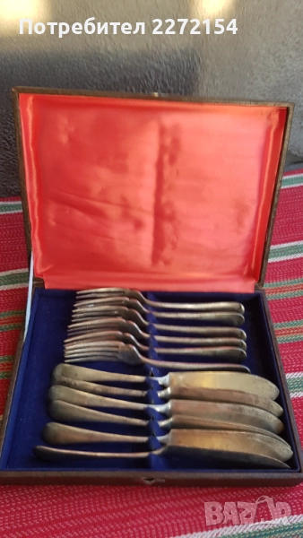 Посребрени прибори нож вилица, снимка 1