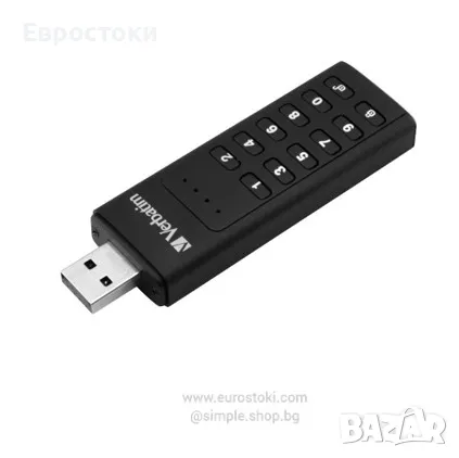 USB Flash памет Verbatim Keypad Secure 64GB, USB 3.2, AES 256-bit hardware encryption, снимка 1