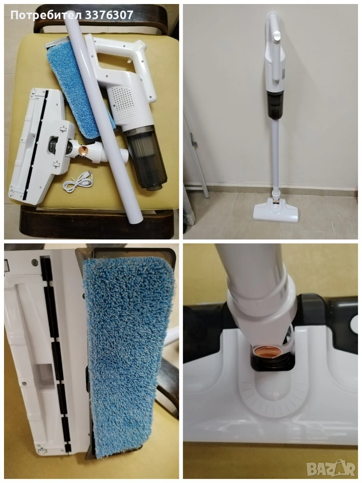 Продавам безжична прахосмукачка, комбинирана с моп, с миещ филтър , снимка 1